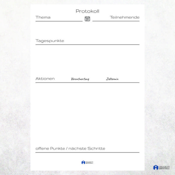 Protokoll – Bild 1